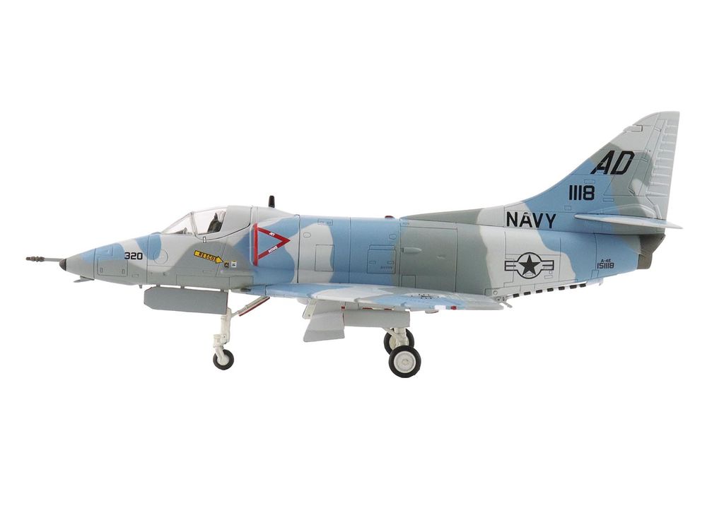 Douglas A-4E Skyhawk Aircraft "151118 Aggressor Scheme VA-43" (1975) United States Navy "Air Power Series" 1/72 Diecast Model by Hobby Master view 2