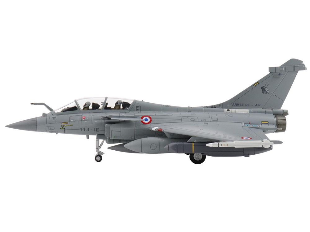Dassault Rafale B Fighter Aircraft "113-IE/330 Libya" (2011) French Air Force "Air Power Series" 1/72 Diecast Model by Hobby Master view 2