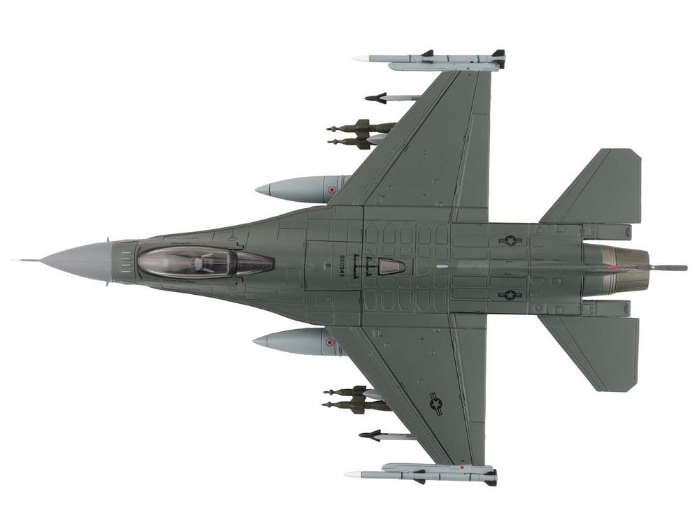 Lockheed F-16C Fighting Falcon Fighter Aircraft "88-0545 138th Fighter Wing Oklahoma Air National Guard" (2024) United States Air Force "Air Power Series" 1/72 Diecast Model by Hobby Master view 4