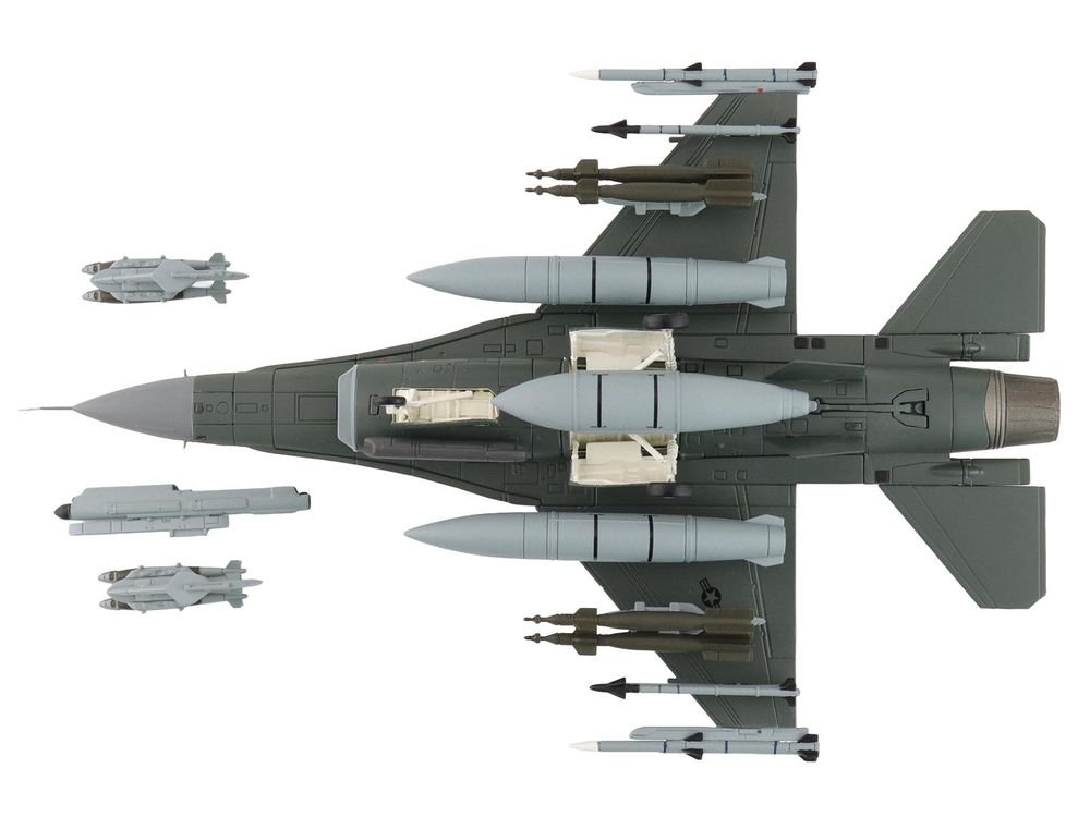 Lockheed F-16C Fighting Falcon Fighter Aircraft "88-0545 138th Fighter Wing Oklahoma Air National Guard" (2024) United States Air Force "Air Power Series" 1/72 Diecast Model by Hobby Master view 5