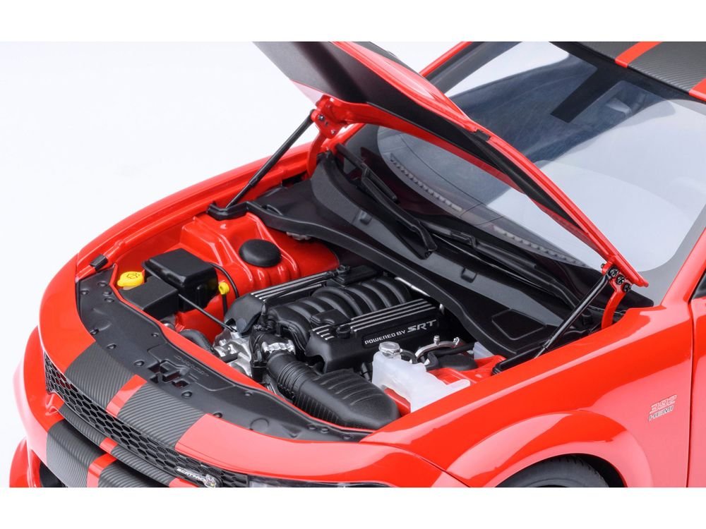 Dodge Charger Scat Pack Widebody Torred with Carbon Stripes 1/18 Model Car by Autoart view 4