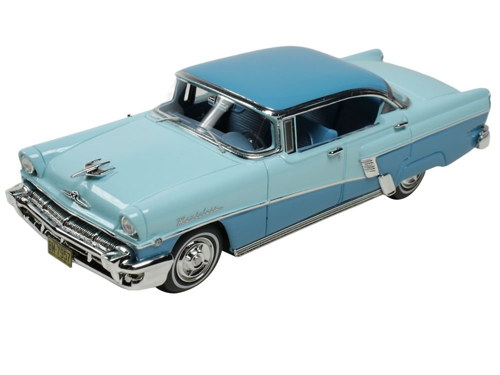 1956 Mercury Montclair Phaeton Lauderdale Blue and Niagara Blue with Blue Interior Limited Edition to 200 pieces Worldwide 1/43 Model Car by Goldvarg Collection view 2
