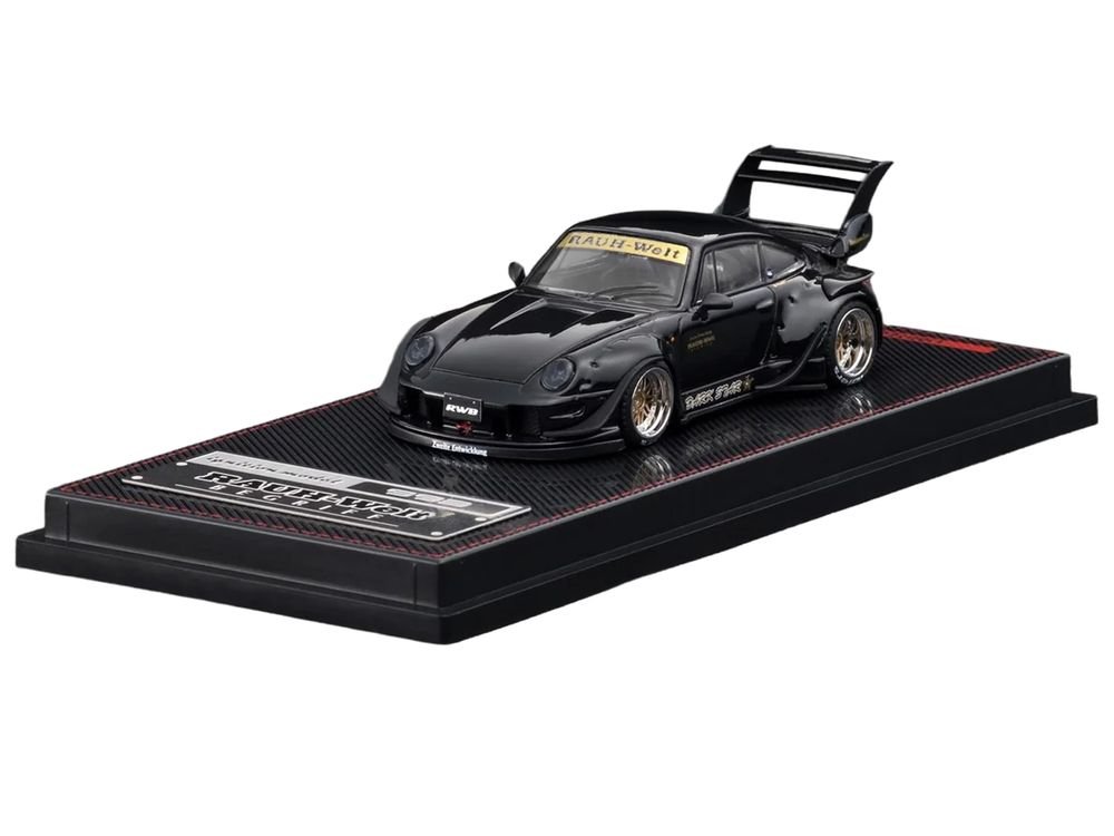 RWB 993 "Dark Star" Black 1/64 Diecast Model Car by Ignition Model view 2