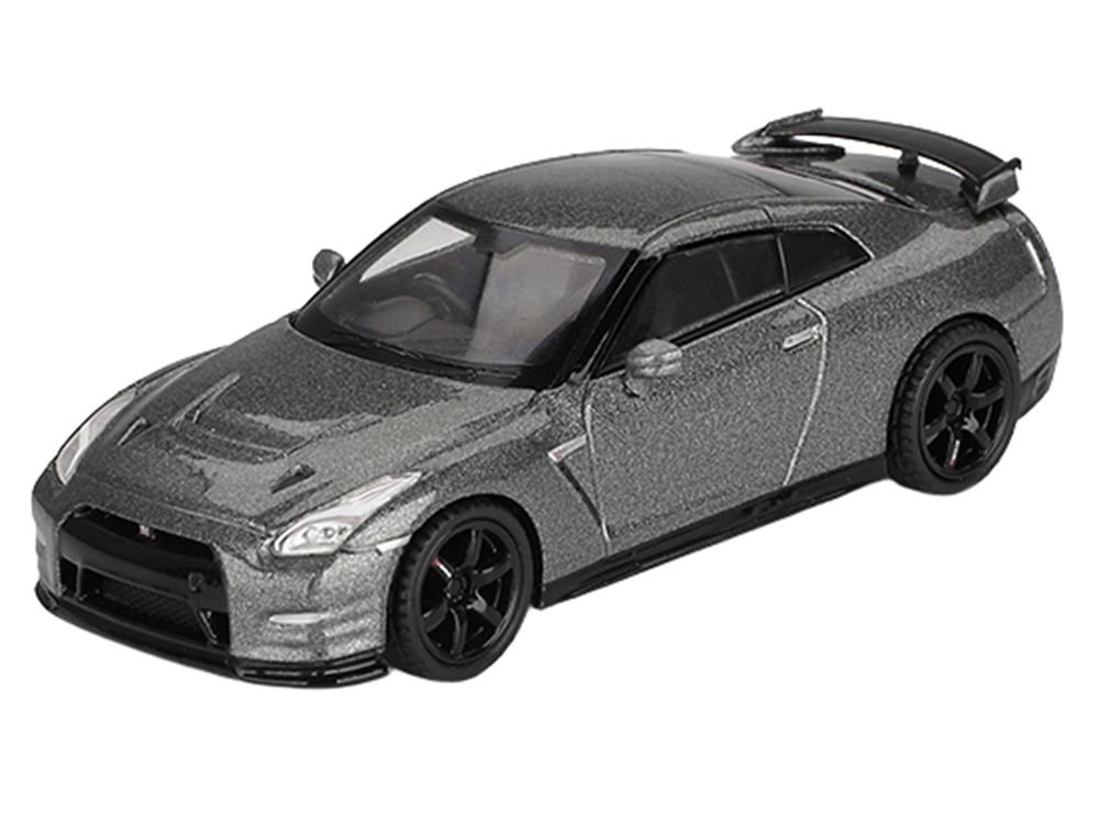 Nissan GT-R Nismo R35 CRS Version RHD (Right Hand Drive) Dark Metal Gray Metallic Limited Edition 1/64 Diecast Model Car by Mini GT view 2
