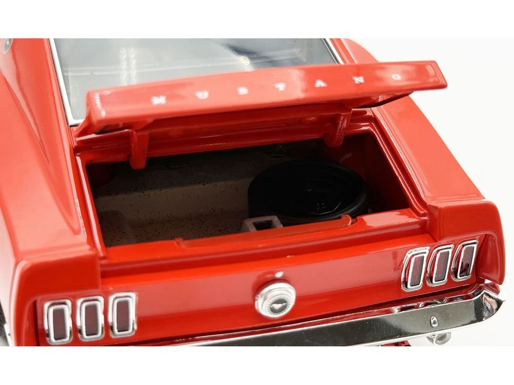 1969 Ford Mustang Limited Edition 600 Flower Power Red Limited Edition to 300 pieces Worldwide 1/18 Diecast Model Car by ACME view 4