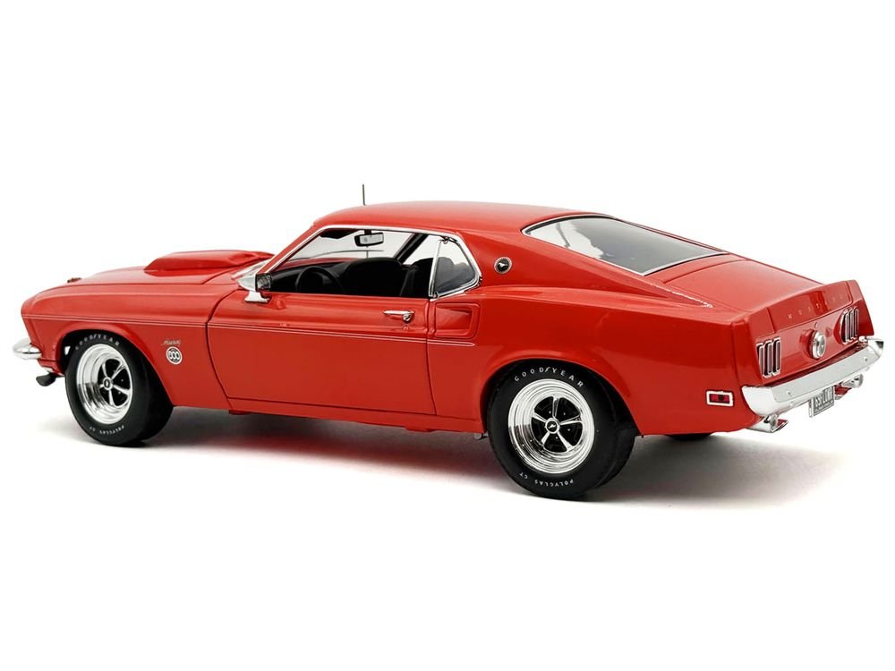 1969 Ford Mustang Limited Edition 600 Flower Power Red Limited Edition to 300 pieces Worldwide 1/18 Diecast Model Car by ACME view 5
