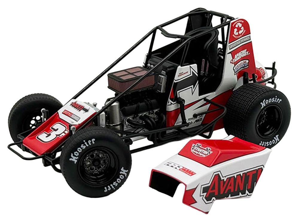 USAC Sprint Car #3P Kyle Cummins "Avanti" Champion "USAC Sprint Car National Championship" (2025) 1/18 Diecast Model Car by ACME view 2