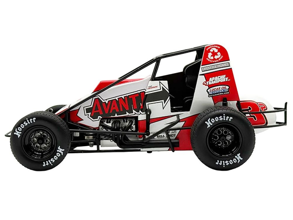 USAC Sprint Car #3P Kyle Cummins "Avanti" Champion "USAC Sprint Car National Championship" (2025) 1/18 Diecast Model Car by ACME view 3
