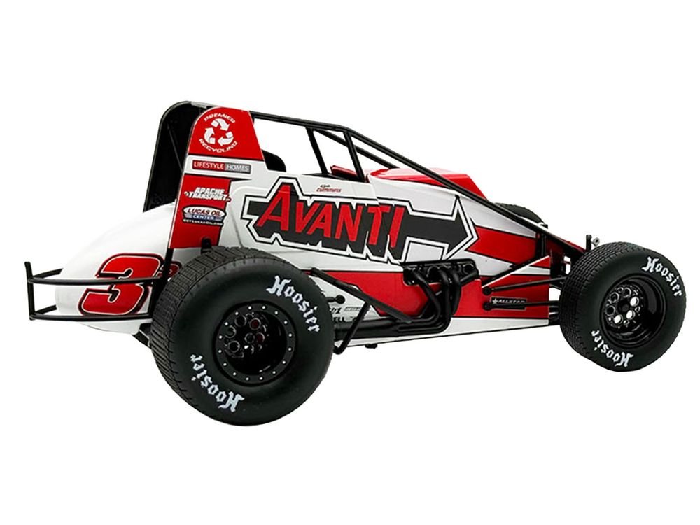 USAC Sprint Car #3P Kyle Cummins "Avanti" Champion "USAC Sprint Car National Championship" (2025) 1/18 Diecast Model Car by ACME view 4
