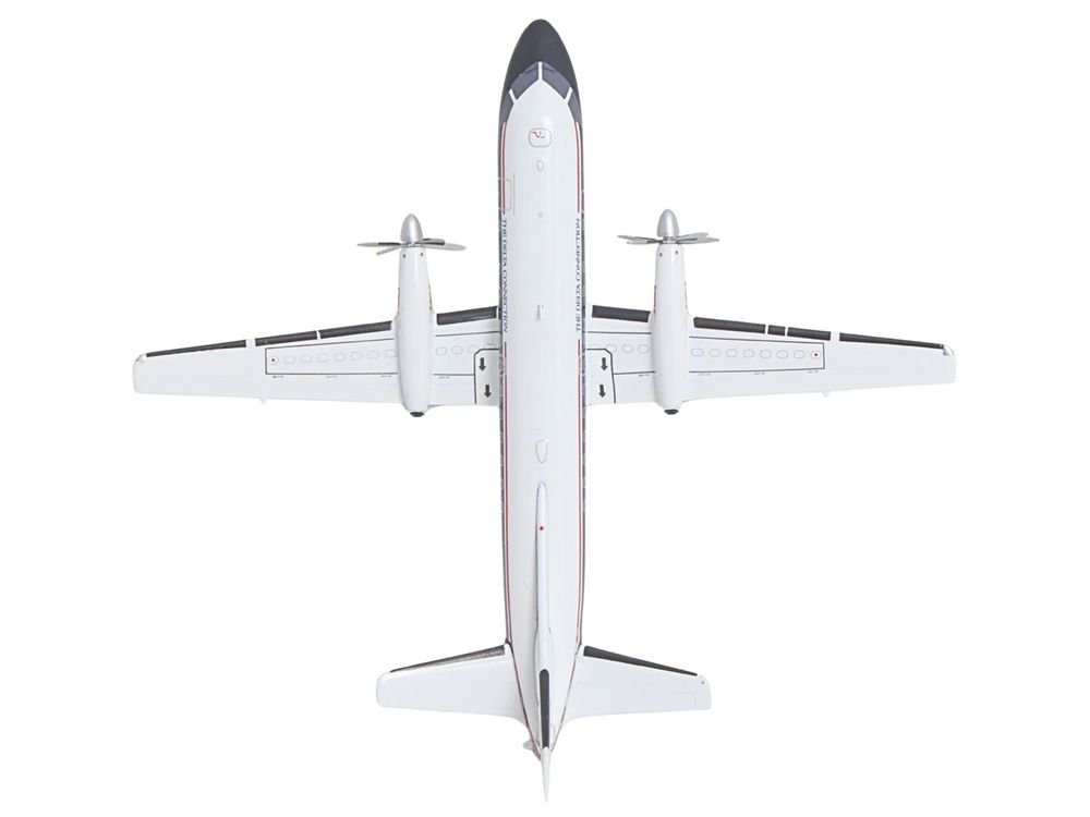 Saab 340A Commercial Aircraft "Delta Connection - Business Express Airlines" (N749BA) White with Dark Blue and Red Stripes "Gemini 200" Series 1/200 Diecast Model by GeminiJets view 5