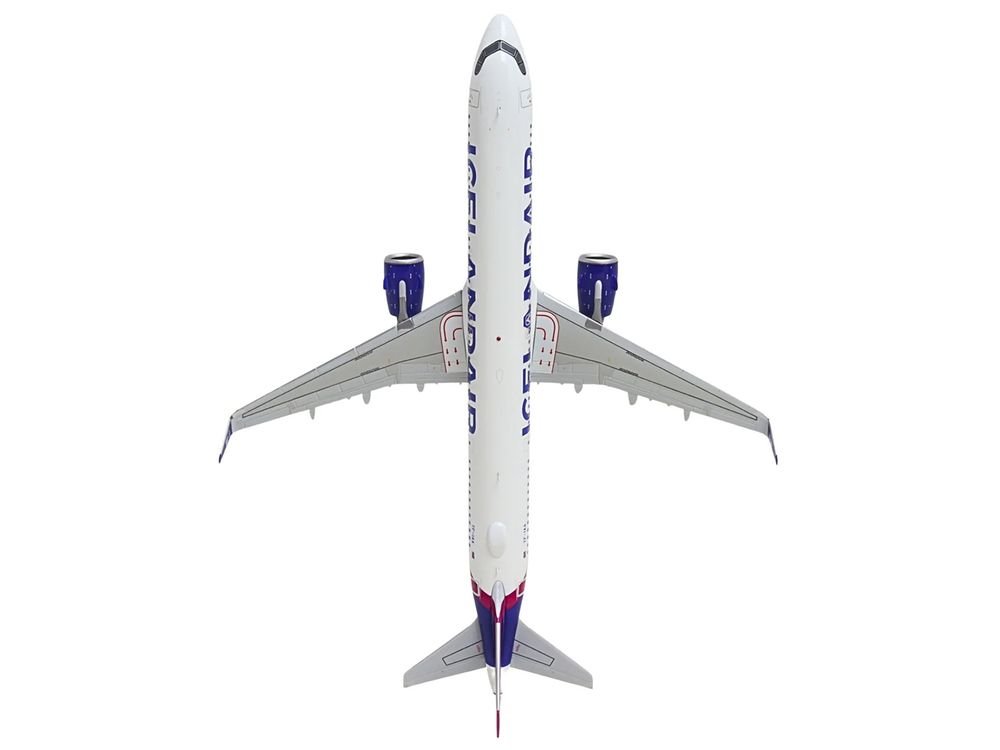 Airbus A321neo Commercial Aircraft "Icelandair" (TF-IAA) White with Blue and Pink Tail "Gemini 200" Series 1/200 Diecast Model by GeminiJets view 5