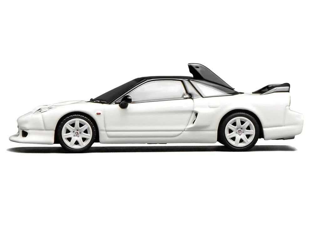 Honda NSX-R GT RHD (Right Hand Drive) Championship White with Black Top "Intern 64" Series 1/64 Diecast Model Car by MotorHelix view 2