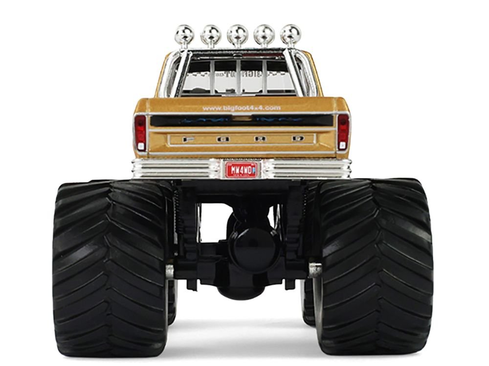 1979 Ford F-250 Monster Truck "Bigfoot #1 50th Anniversary" Gold Metallic "Kings of Crunch" Series 1/43 Diecast Model Car by Greenlight view 5