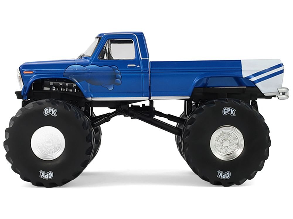 1976 Ford F-250 Monster Truck "Garbage Pail Kids 40th Anniversary - Buck Truck" Blue Metallic with Graphics "Kings of Crunch" Series 1/43 Diecast Model Car by Greenlight view 2
