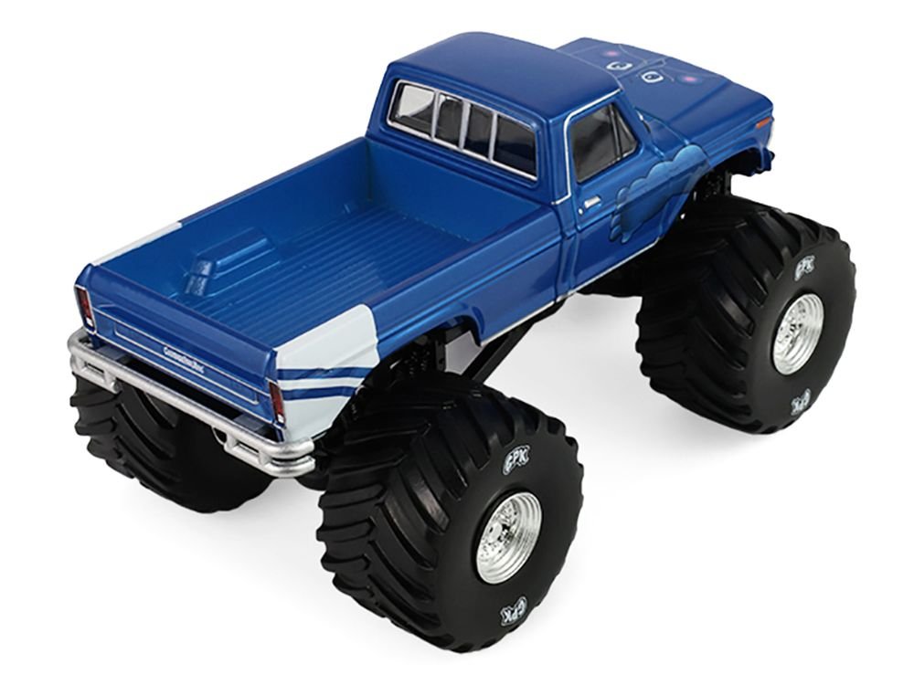 1976 Ford F-250 Monster Truck "Garbage Pail Kids 40th Anniversary - Buck Truck" Blue Metallic with Graphics "Kings of Crunch" Series 1/43 Diecast Model Car by Greenlight view 3
