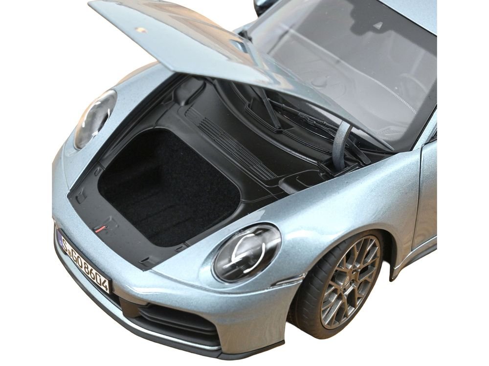 2024 Porsche 911 Carrera Polar Silver Metallic 1/18 Diecast Model Car by Norev view 3