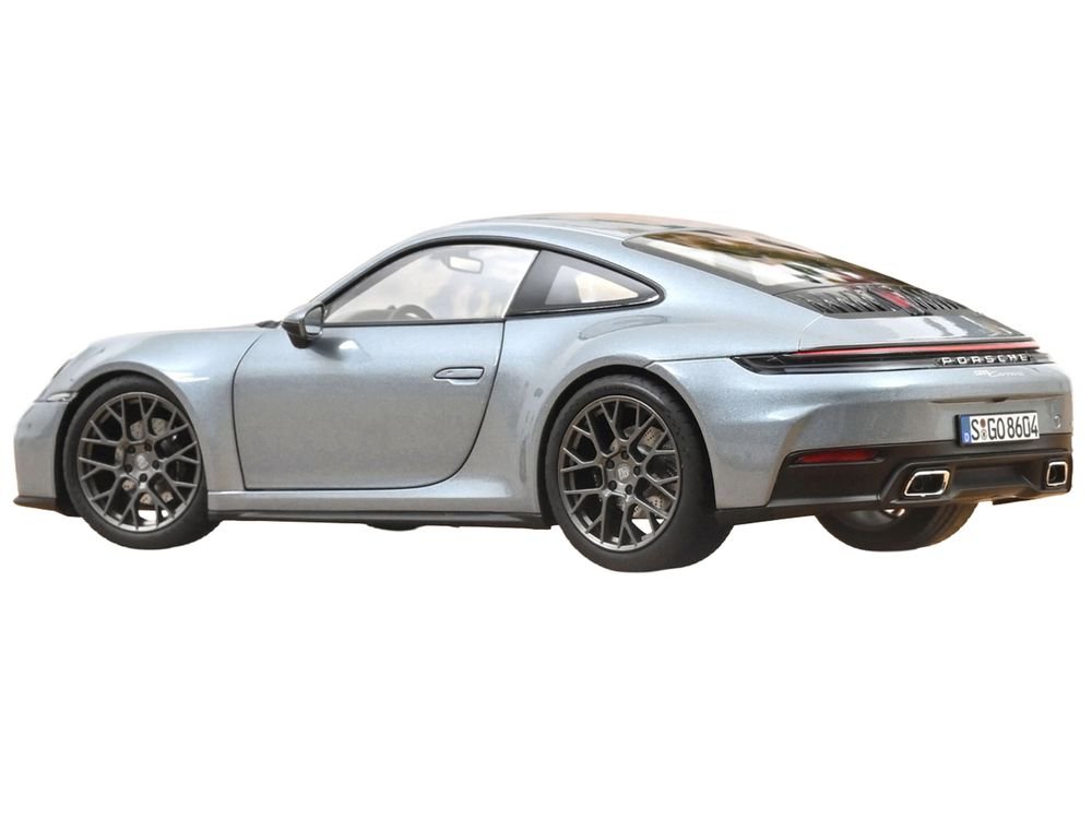 2024 Porsche 911 Carrera Polar Silver Metallic 1/18 Diecast Model Car by Norev view 5