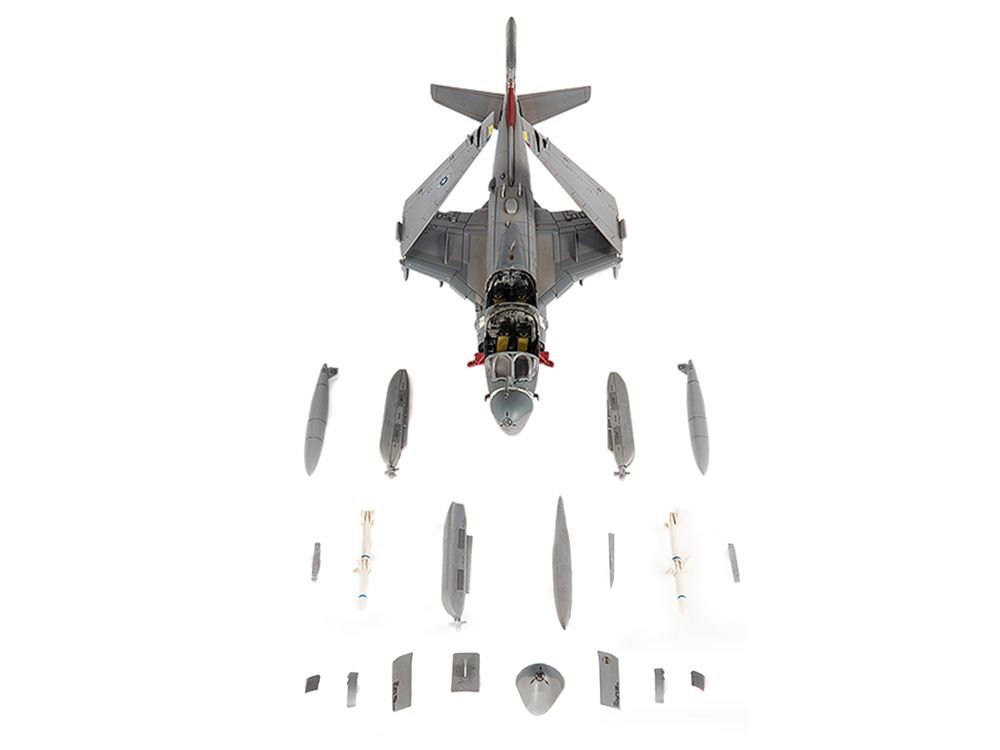 Grumman EA-6B Prowler Attack Aircraft "VAQ-136 Gauntlets USS George Washington" (2012) United States Navy 1/72 Diecast Model by JC Wings view 5