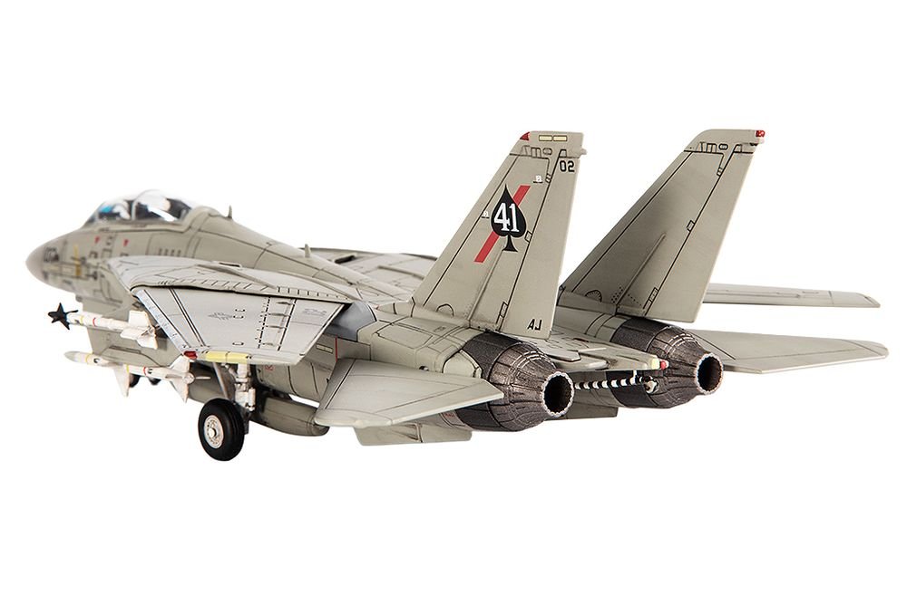 Grumman F-14A Tomcat Fighter Aircraft "VF-41 Black Aces USS Nimitz Gulf of Sidra" (1981) United States Navy 1/72 Diecast Model by JC Wings view 3