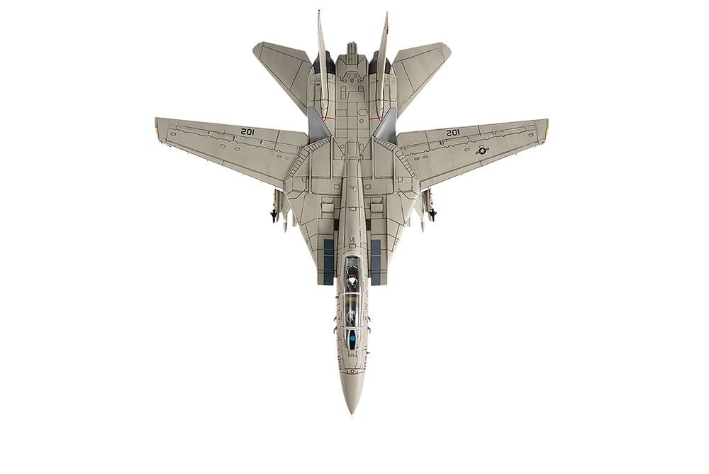 Grumman F-14A Tomcat Fighter Aircraft "VF-41 Black Aces USS Nimitz Gulf of Sidra" (1981) United States Navy 1/72 Diecast Model by JC Wings view 4