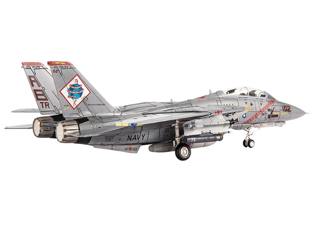 Grumman F-14B Tomcat Fighter Aircraft "VF-102 Diamondbacks Operation Enduring Freedom" (2001) United States Navy 1/72 Diecast Model by JC Wings view 3