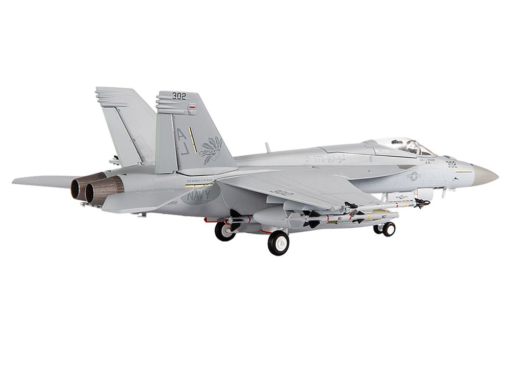 Boeing F/A-18E Super Hornet Aircraft "VFA-87 Golden Warriors USS George H. W. Bush" (2017) United States Navy 1/72 Diecast Model by JC Wings view 3