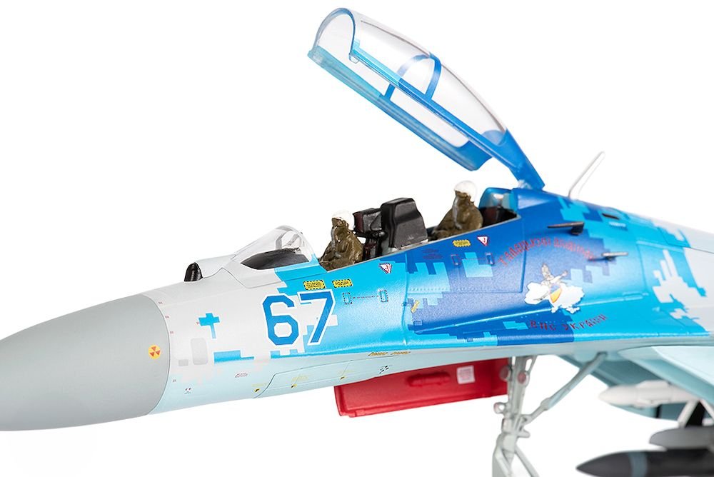 Sukhoi Su-27UB Flanker Aircraft "831st Tactical Aviation Brigade" (2017) Ukrainian Air Forces 1/72 Diecast Model by JC Wings view 5