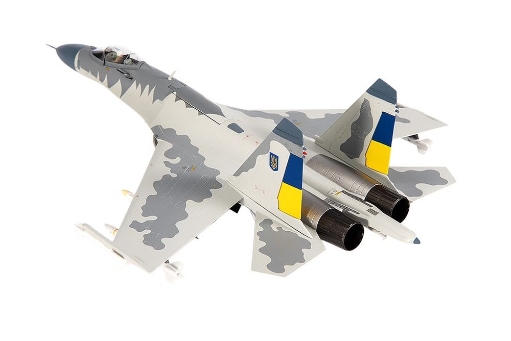 Sukhoi Su-27 Flanker Aircraft "Ukraine War" (2023) Ukrainian Air Forces 1/72 Diecast Model by JC Wings view 4
