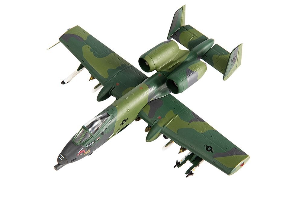 Fairchild Republic A-10 Thunderbolt II Attack Aircraft "23rd Tactical Fighter Wing 706th Fighter Squadron Operation Desert Storm" (1991) United States Air Force 1/144 Diecast Model by JC Wings view 2