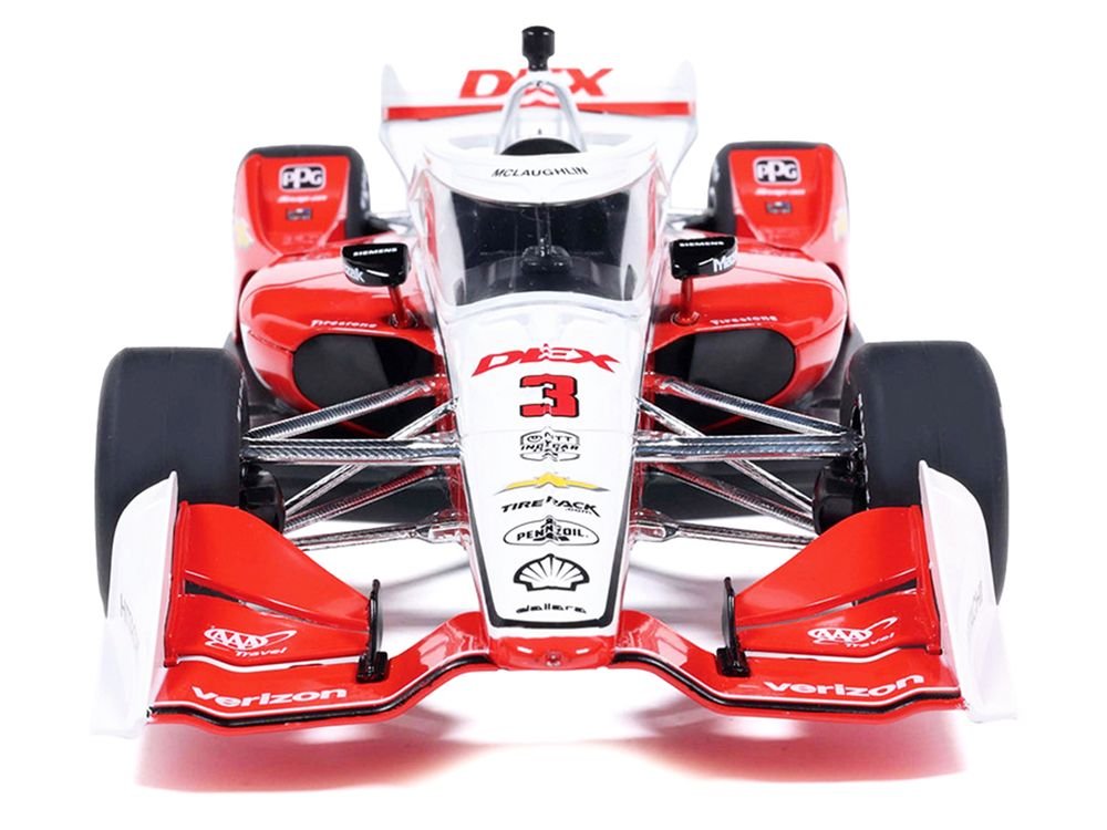 Dallara IndyCar #3 Scott McLaughlin "DEX" Team Penske (Road Course Configuration) "NTT IndyCar Series" (2026) 1/18 Diecast Model Car by IXO Models view 4