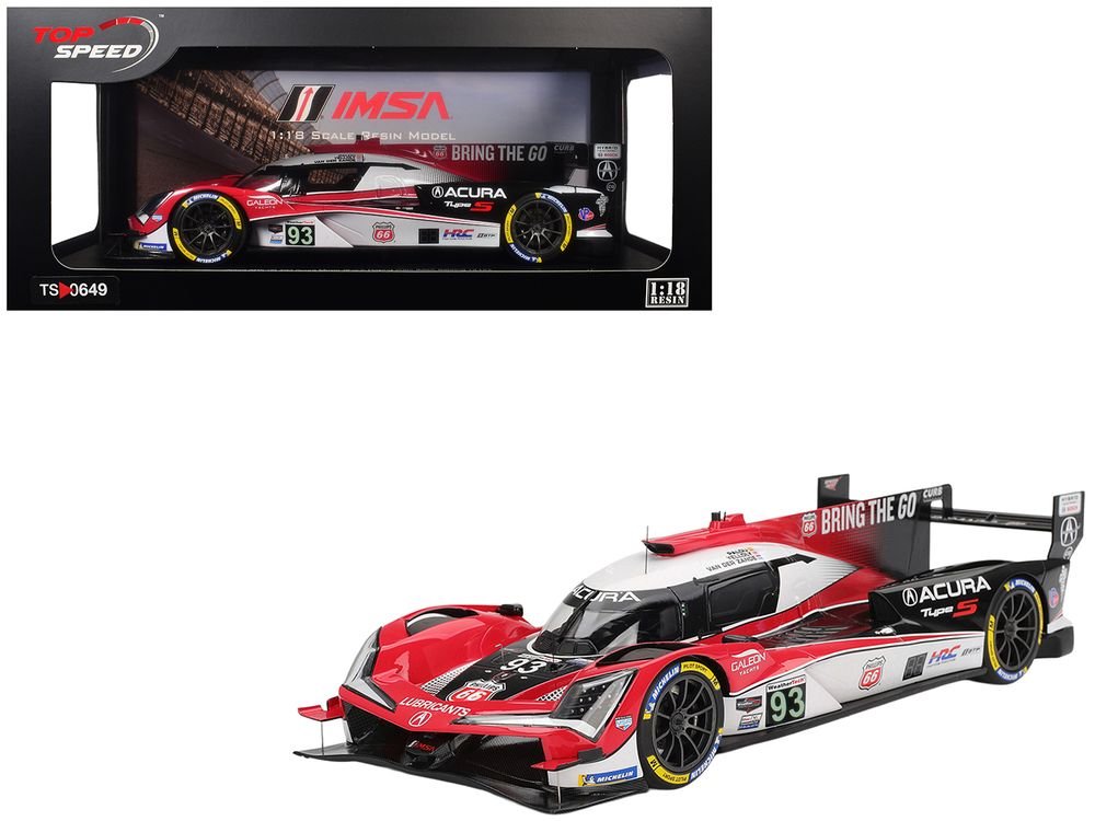 Acura ARX-06 #93 Alex Palou - Renger van der Zande - Nick Yelloly "Acura Meyer Shank Racing" 3rd Place GTP IMSA "12 Hours of Sebring" (2025) 1/18 Model Car by Top Speed