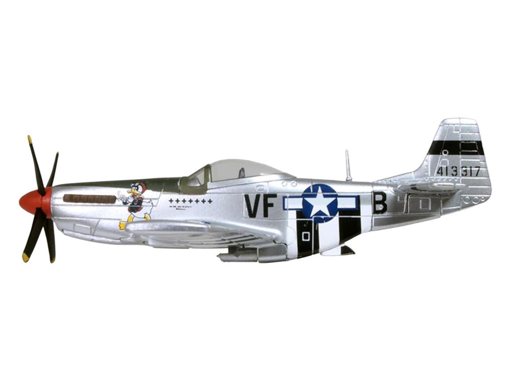 North American P-51D Mustang Fighter Aircraft "Captain Donald Emerson 336th Fighter Squadron 4th Fighter Group 8th AF Debden England" (1944) United States Army Air Forces "Oxford Aviation" Series 1/72 Diecast Model Airplane by Oxford Diecast view 2