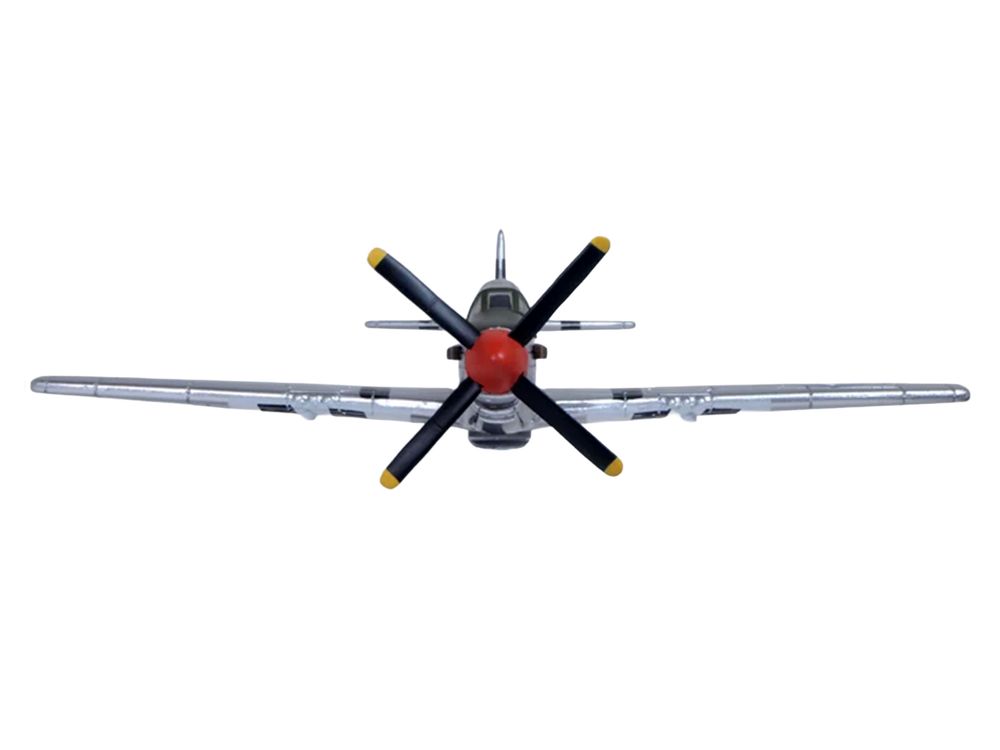 North American P-51D Mustang Fighter Aircraft "Captain Donald Emerson 336th Fighter Squadron 4th Fighter Group 8th AF Debden England" (1944) United States Army Air Forces "Oxford Aviation" Series 1/72 Diecast Model Airplane by Oxford Diecast view 4