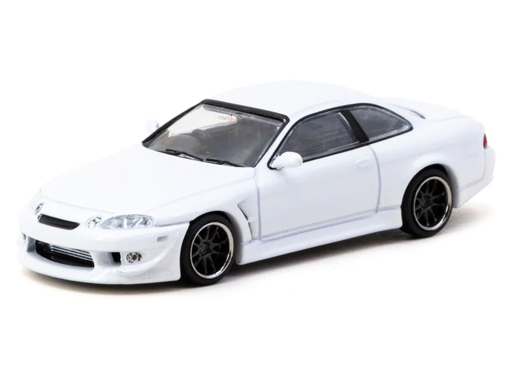 Toyota VERTEX Soarer JZZ30 RHD (Right Hand Drive) White Metallic "Global64" Series 1/64 Diecast Model Car by Tarmac Works view 2