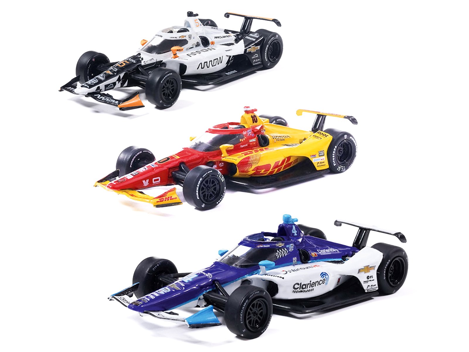 "109th Indianapolis 500" (2025) Podium Set of 3 IndyCars 1/64 Diecast Model Cars by IXO Models view 3