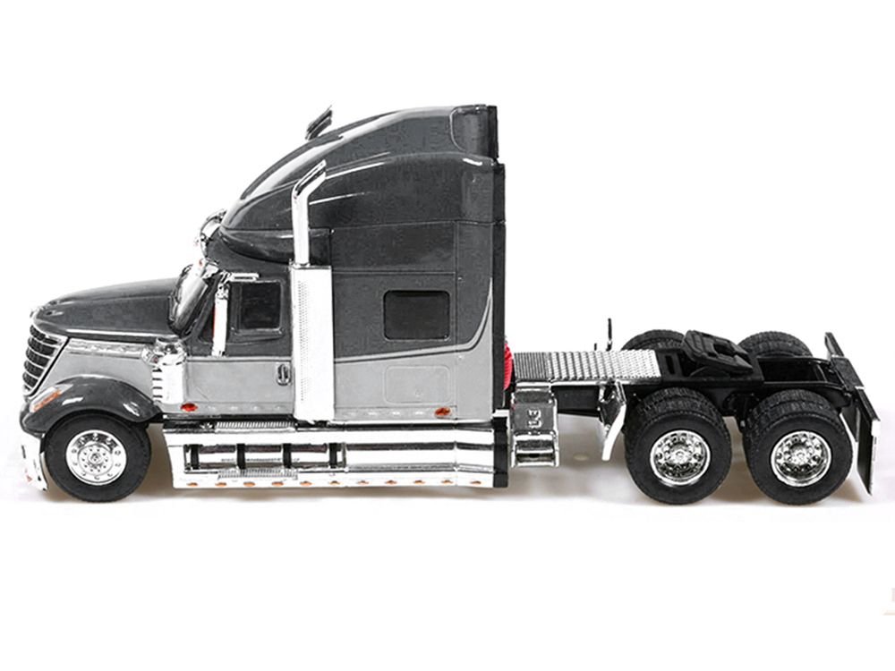 2010 International Lonestar Truck Tractor Gray and Light Gray Two-Tone 1/64 Diecast Model by IXO Models view 2