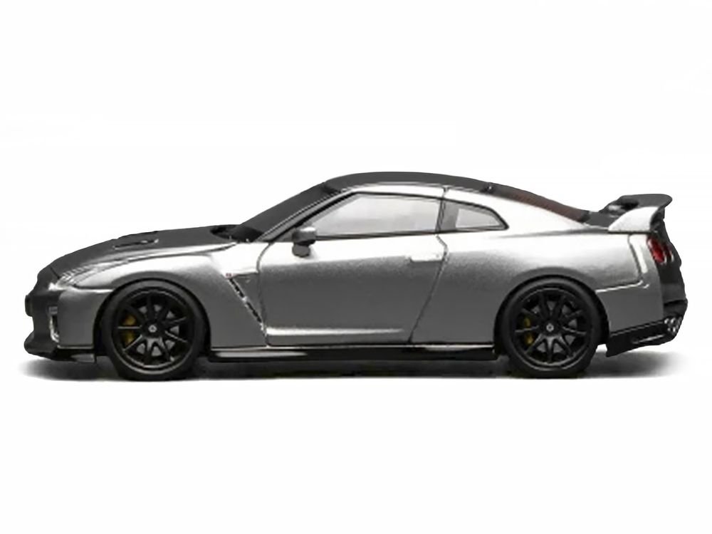 2020 Nissan GT-R (R35) Track Edition Engineered by NISMO RHD (Right Hand Drive) Dark Metal Gray Metallic "Senior 64" Series 1/64 Diecast Model Car by MotorHelix view 3