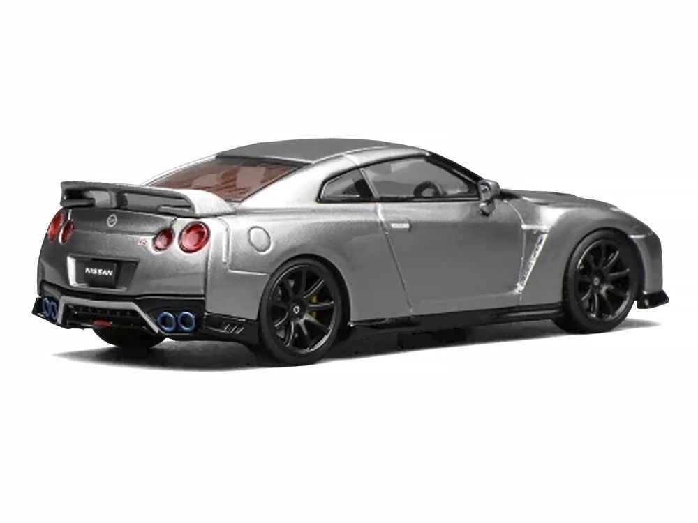 2020 Nissan GT-R (R35) Track Edition Engineered by NISMO RHD (Right Hand Drive) Dark Metal Gray Metallic "Senior 64" Series 1/64 Diecast Model Car by MotorHelix view 4