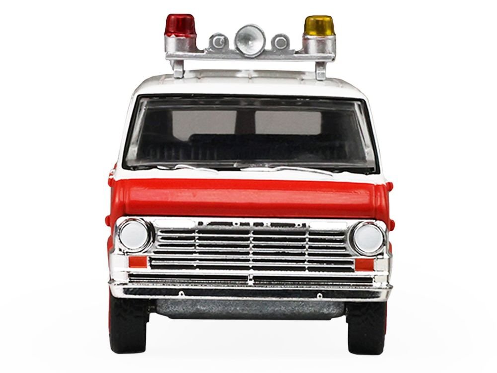 1969 Ford Econoline Ambulance "Los Angeles Fire Department" Red and White "Fire & Rescue" Series #5 1/64 Diecast Model Car by Greenlight view 5