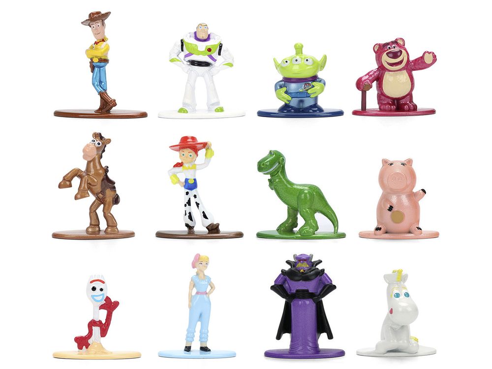 Set of 12 Diecast Figures "Toy Story" Movie Franchise "Nano Metalfigs" Series Diecast Models by Jada view 3