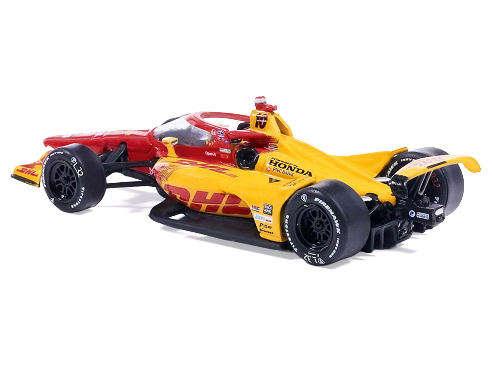 Dallara IndyCar #10 Alex Palou "DHL - Chip Ganassi Racing" Winner "Indianapolis 500" (2025) 1/64 Diecast Model by IXO Models view 3