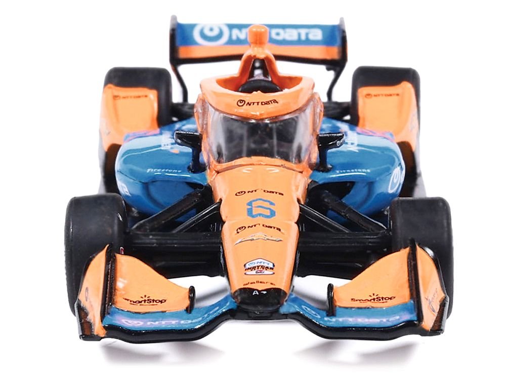Dallara IndyCar #6 Nolan Siegel "NTT Data" Arrow McLaren IndyCar Team (Road Course Configuration) "NTT IndyCar Series" (2026) 1/64 Diecast Model by IXO Models view 5