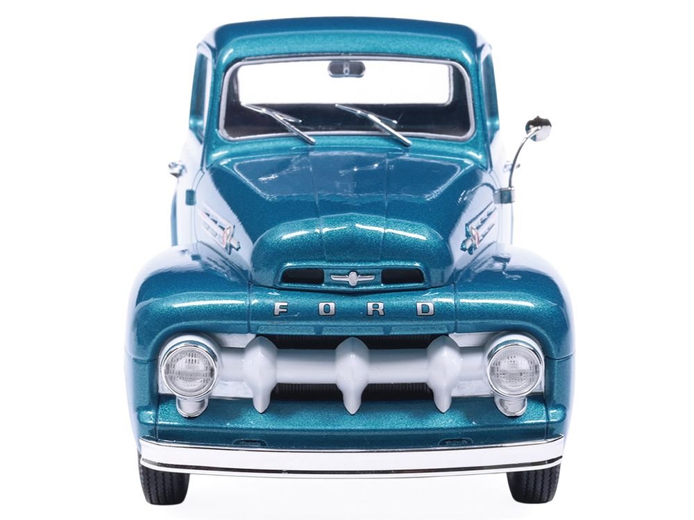 1952 Ford F1 Pickup Truck Blue Metallic 1/24 Diecast Model by IXO Models view 5