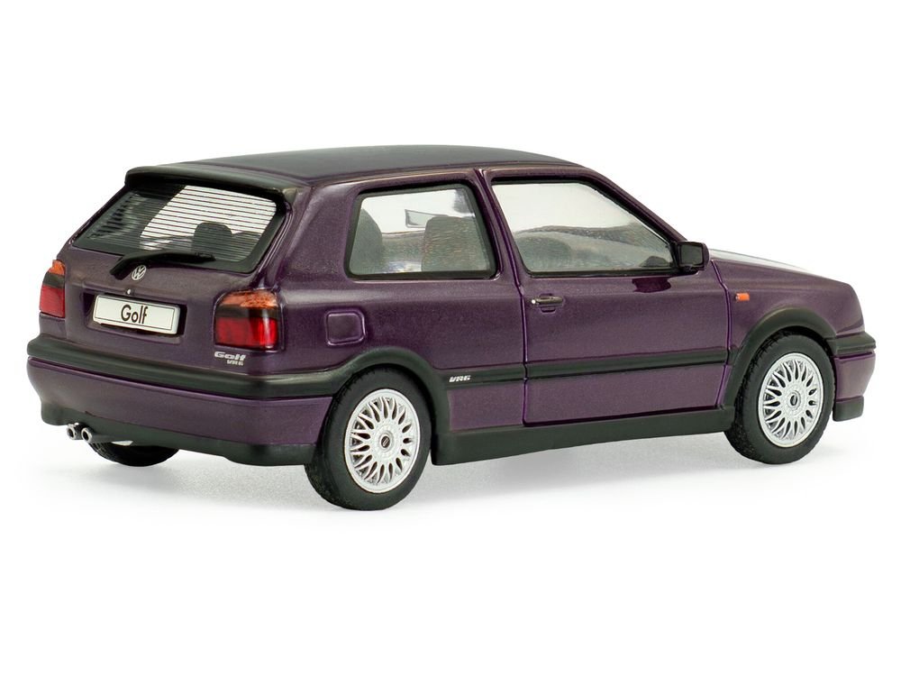 1994 Volkswagen Golf MKIII VR6 Purple Metallic 1/43 Diecast Model Car by Solido view 3