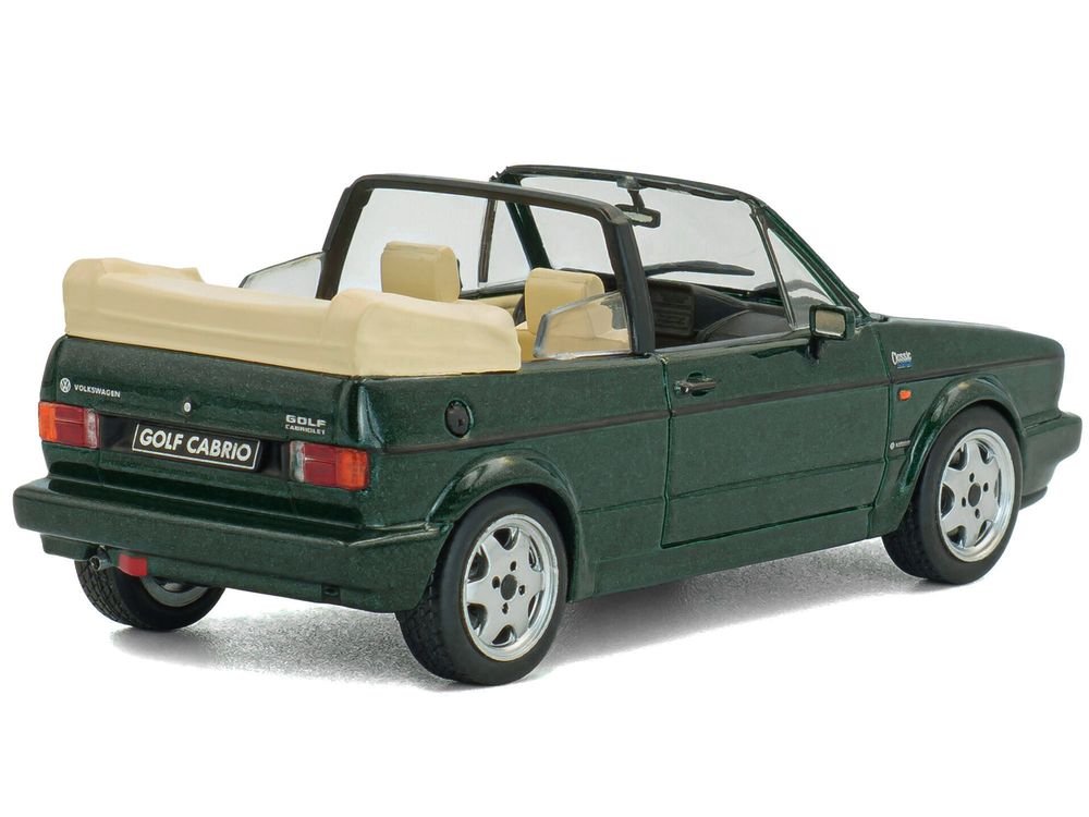1992 Volkswagen Golf Cabrio Classic Line Classic Green Metallic 1/43 Diecast Model Car by Solido view 3