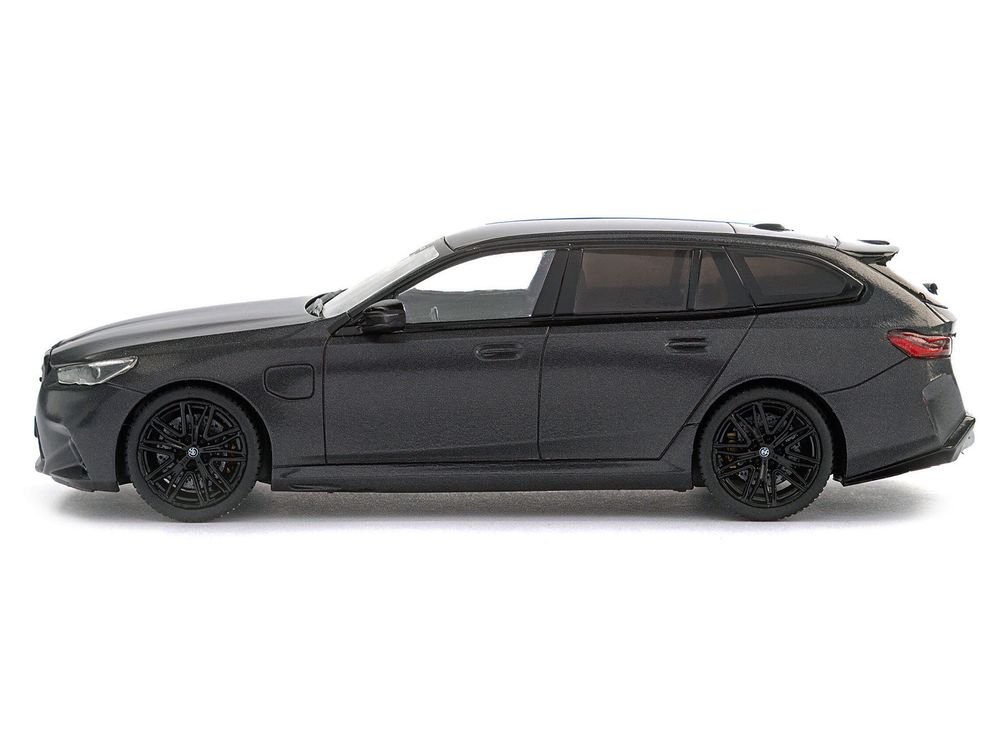 2024 BMW M5 Touring Frozen Deep Gray Metallic with Black Top 1/43 Diecast Model Car by Solido view 2