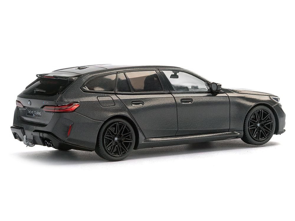 2024 BMW M5 Touring Frozen Deep Gray Metallic with Black Top 1/43 Diecast Model Car by Solido view 3