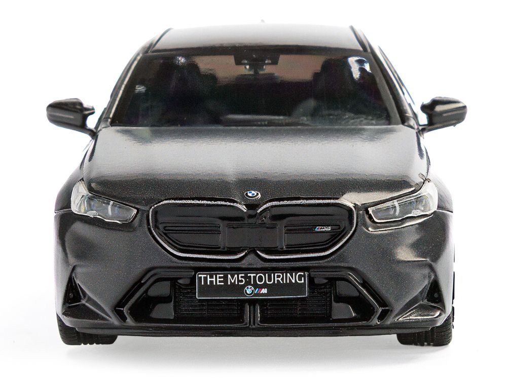 2024 BMW M5 Touring Frozen Deep Gray Metallic with Black Top 1/43 Diecast Model Car by Solido view 4