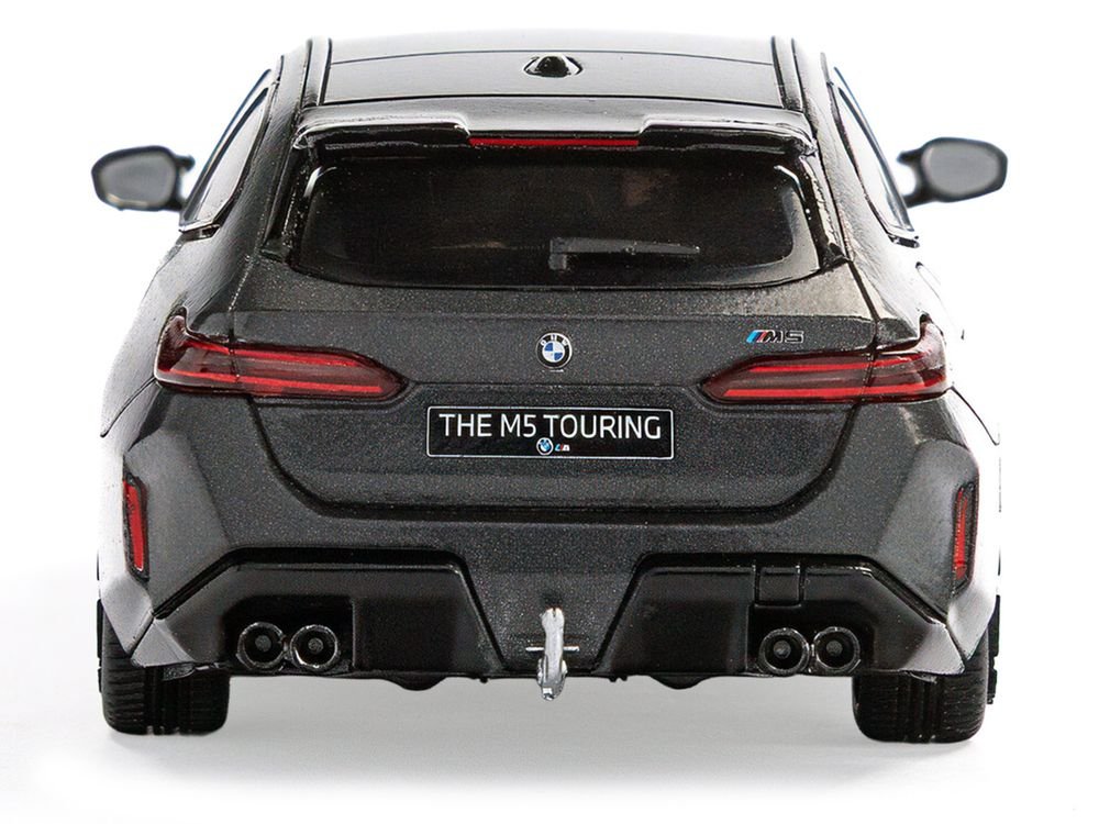 2024 BMW M5 Touring Frozen Deep Gray Metallic with Black Top 1/43 Diecast Model Car by Solido view 5