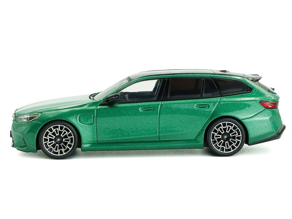 2024 BMW M5 Touring Isle Of Man Green Metallic with Black Top 1/43 Diecast Model Car by Solido view 2